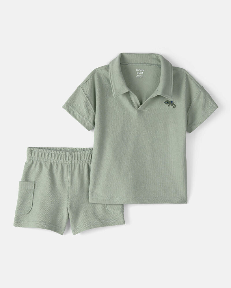Carter's Toddler Boy 2-Piece Top & Short Set - Green