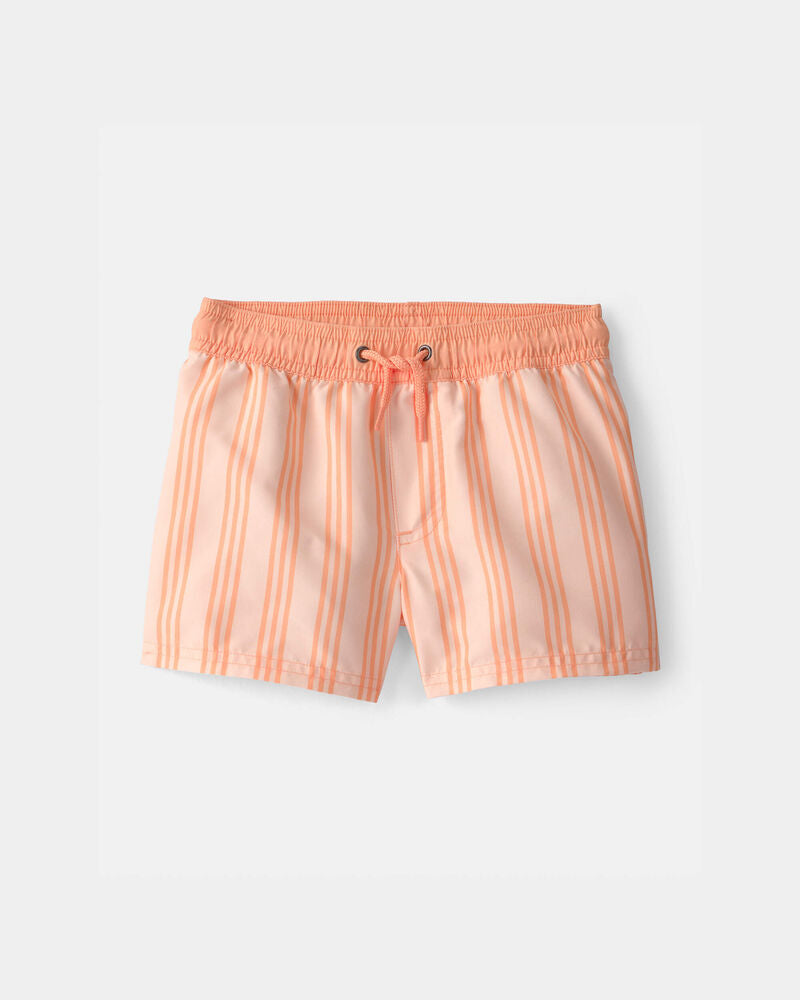 Carter's Toddler Boy Striped Swim Trunks - Orange