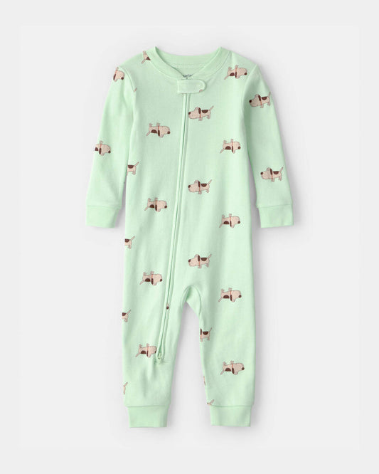 Carter's Toddler Dog 100% Cotton Snug Fit 1-Piece pyjama - Green