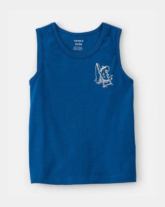 Carter's Toddler Boy Shark Tank Top - Navy Blue