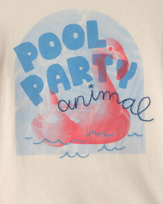 Carter's Toddler Boy 'Pool Party Animal' Flamingo Graphic Tee - Cream