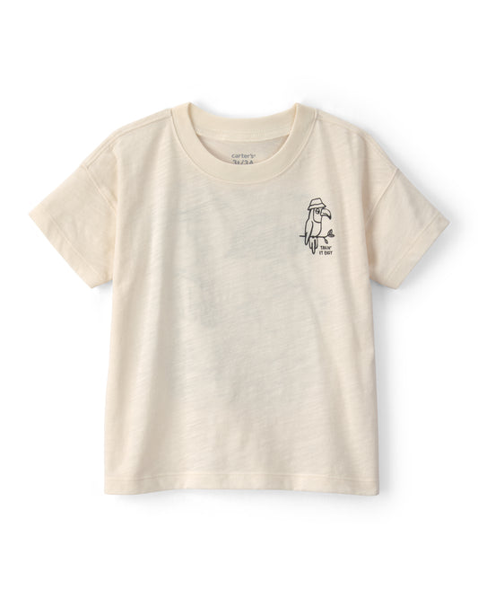 Carter's Toddler Boy Toucan Tropical Graphic Tee with Pocket Short