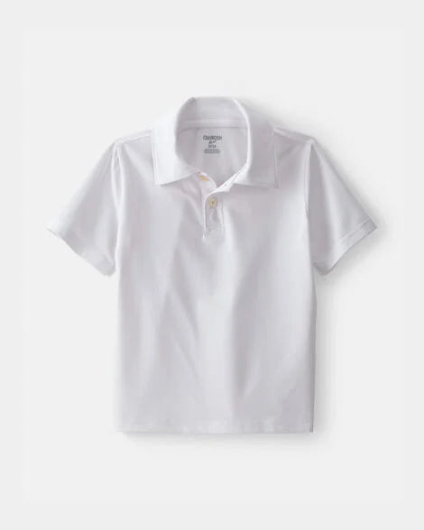 Oshkosh Toddler Boy Uniform Active Polo Shirt - White