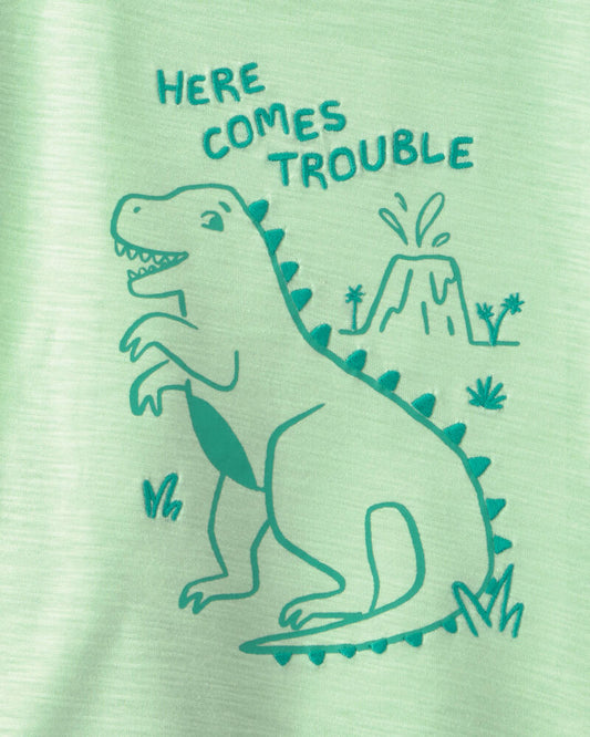 Carter's Toddler Boy 2-Piece Dinosaur Top & Short Set - Green