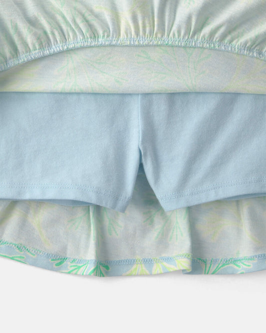 Carter's Toddler Girl 2-Piece Tank Top & Tropical Floral Skirt Set - Blue