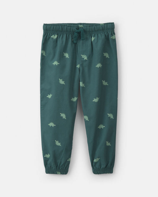 Carter's Toddler Boy 2-Piece Dinosaur Fleece Long-Sleeve Hooded Top & Pant Set - Grey/Green