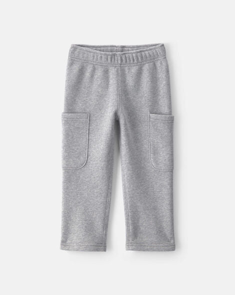 Carter's Toddler Boy 2-Piece 'Little Champ' Football Fleece Top & Pant Set - Navy Blue/Grey