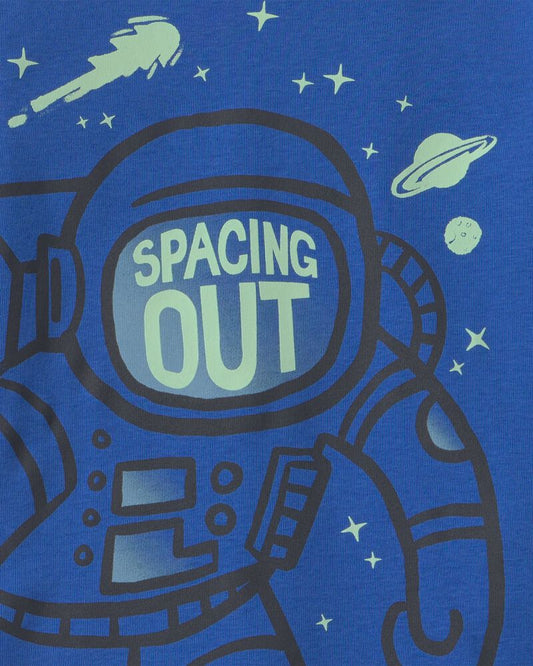 Carter's Toddler Boy 4-Piece Astronaut 100% Cotton Snug Fit Pyjama Set - Blue/Black