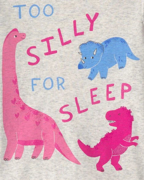 Carter's Toddler Girl 4-Piece Dino Heart Cotton Snug Fit Pajama Set - Pink
