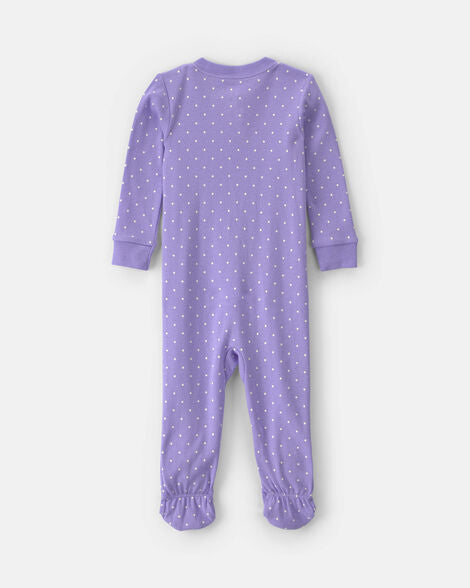 Carter's Toddler Girl 1-Piece Pets 100% Cotton Snug Fit Footed Pajama - Purple