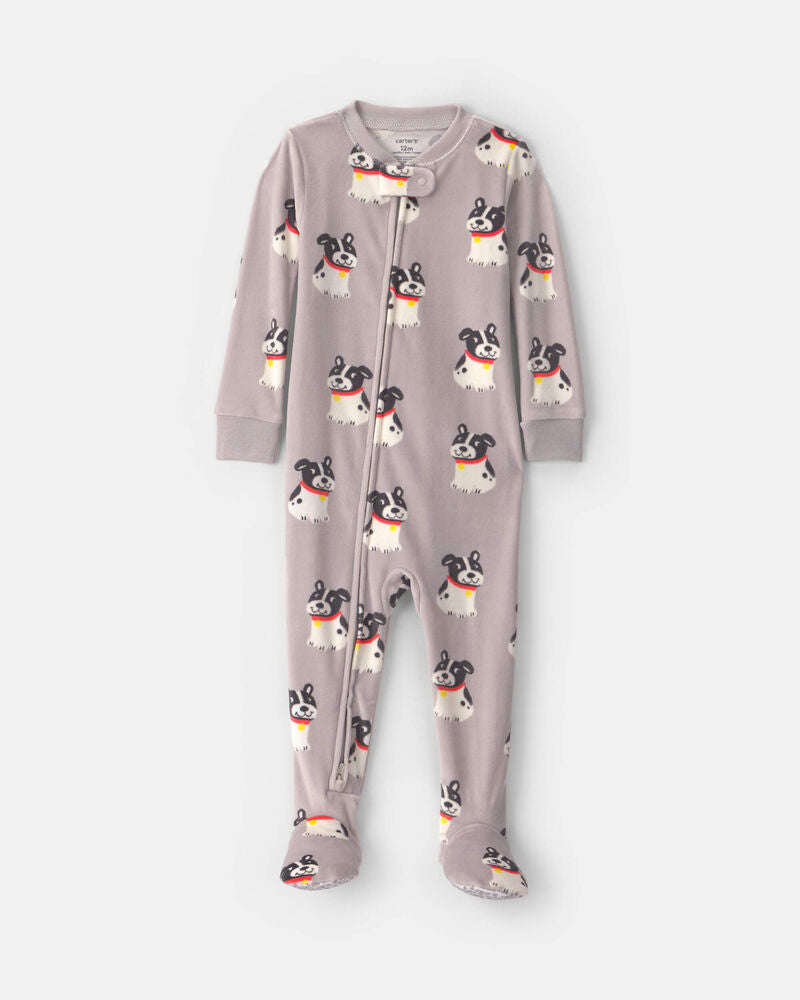 Carter's Toddler Boy 1-Piece Dog DreamPlush Snug Fit Footed Pyjama - Grey