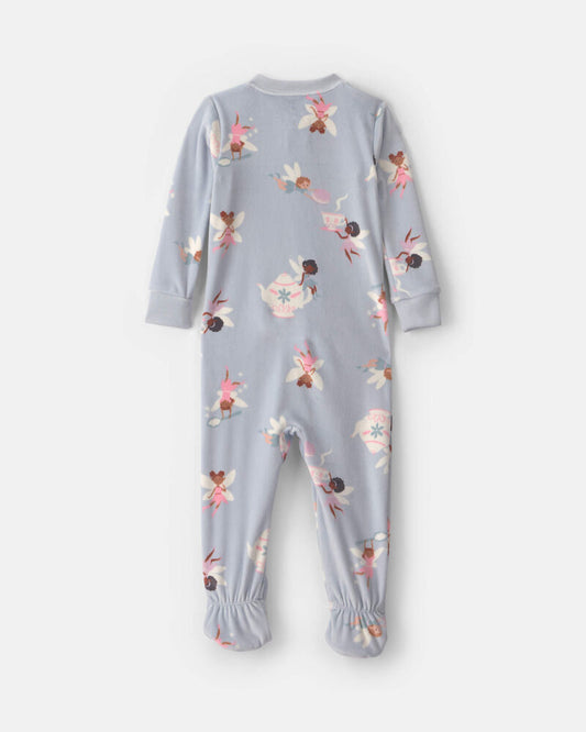 Carter's Toddler Girl 1-Piece Fairies DreamPlush Snug Fit Footed Pyjama - Blue