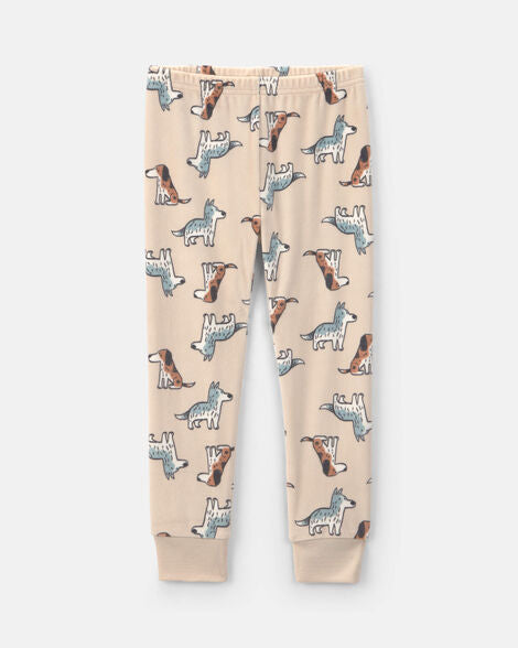 Carter's Toddler Boy 2-Piece Dog DreamPlush Snug Fit Pajama Set - Tan