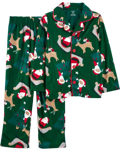 Carter's Kid 2-Piece Santa Coat-Style Pajamas is