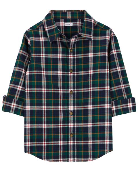 Carter's Kid Plaid Twill Button-Front Shirt