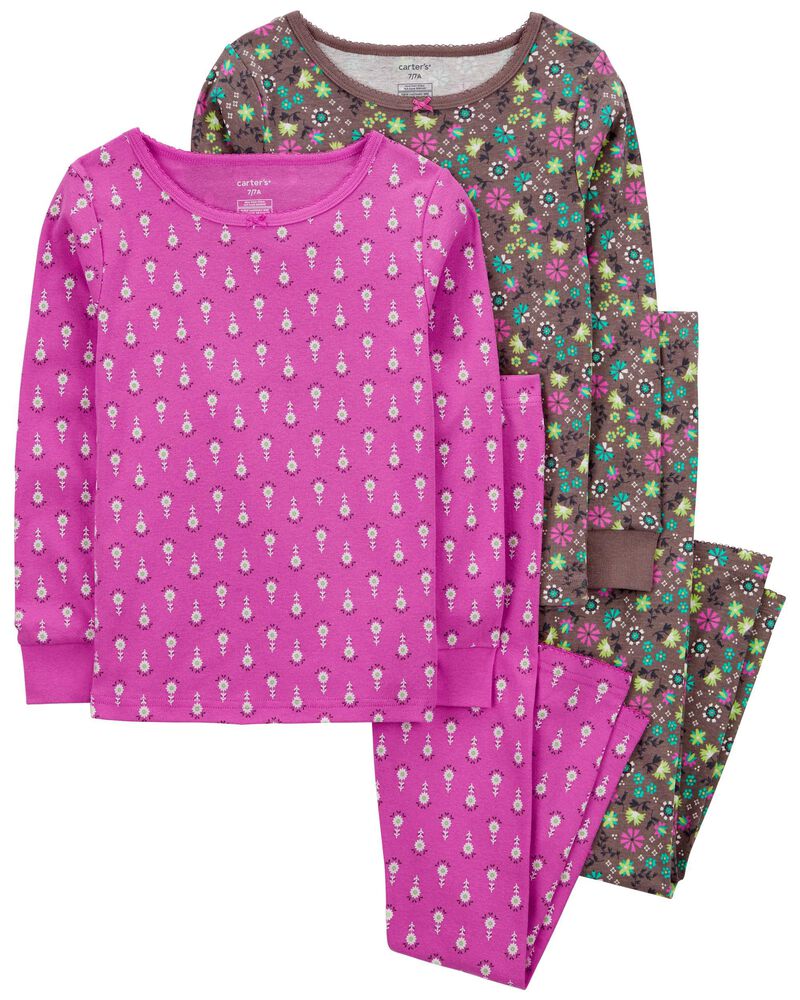 Carter's 2-Pack, 4-Piece Multi-Floral Print Pyjama Set