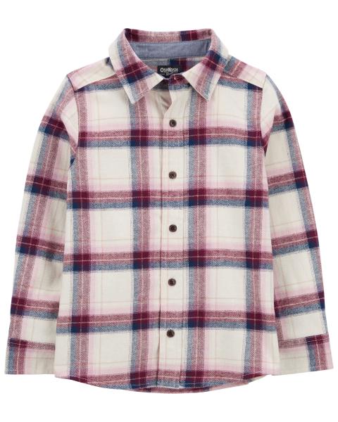 Oshkosh Kid Cozy Flannel Button-Front Shirt