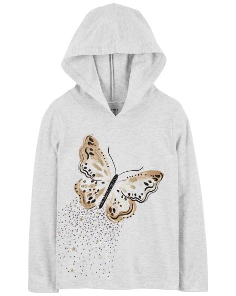 Carter's Kid Butterfly Hooded Tee with Icon Print Cozy Fleece Leggings