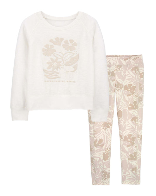 Carter's Floral Pullover Sweatshirt with Floral Active Leggings