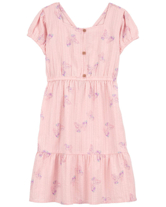 Oshkosh Butterfly Print Tiered Sundress