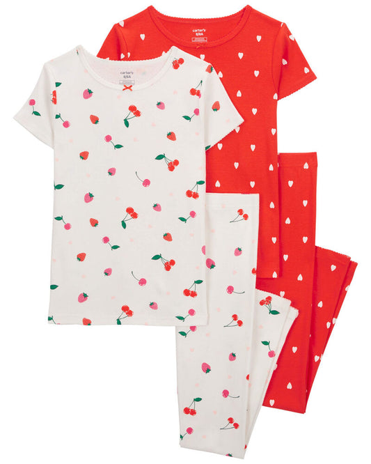 Carter's 4-Piece Cherry 100% Snug Fit Cotton Pyjamas