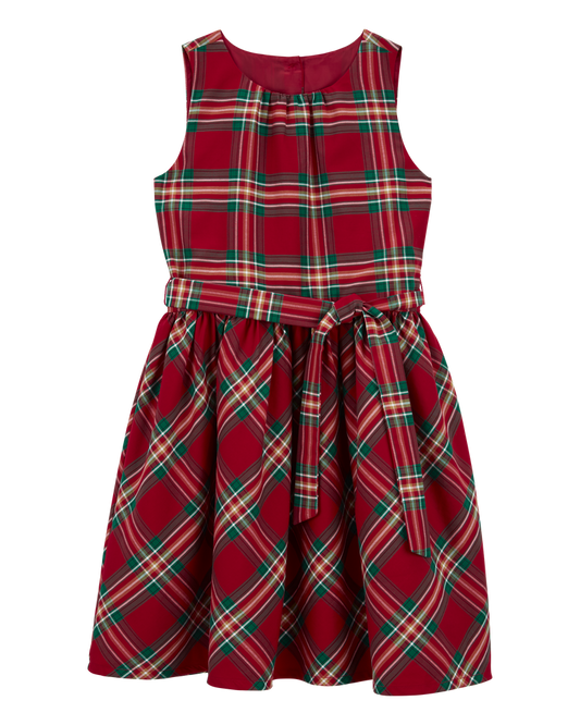 Carter's Kid Plaid Sateen Holiday Dress