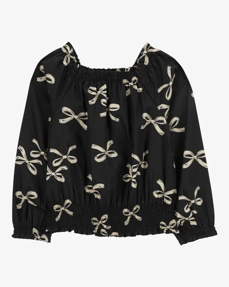 Carter's Kid Bow Print Blouse