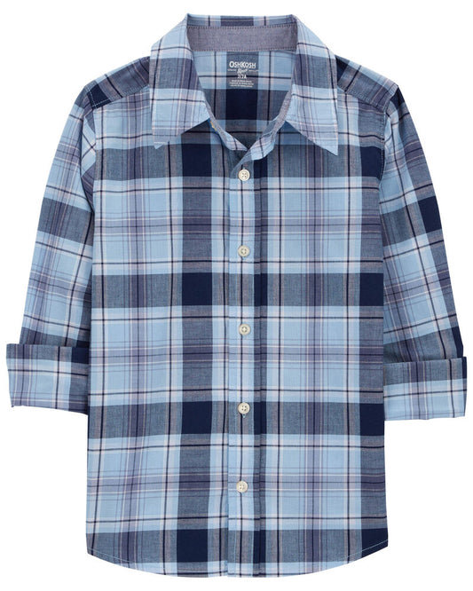 Oshkosh Plaid Button-Front Shirt