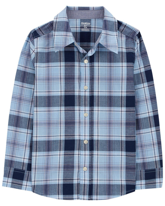 Oshkosh Plaid Button-Front Shirt