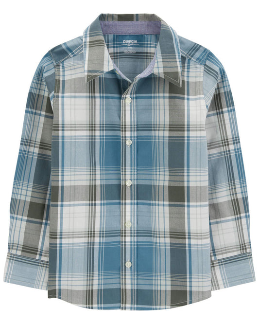 Oshkosh Plaid Button-Front Shirt