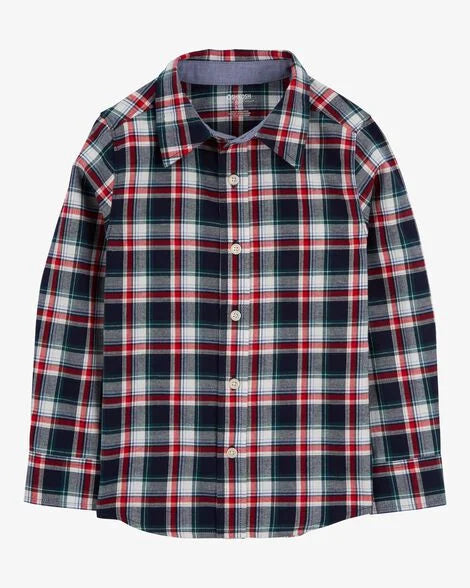 Oshkosh  Kid Plaid Button-Front Shirt