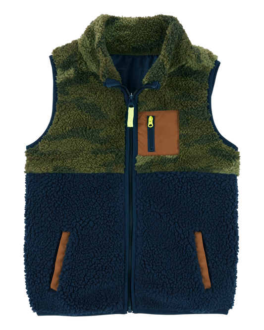 Carter's Kid Camo Zip-Up Sherpa Vest