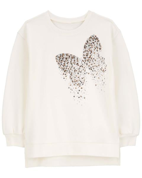 Carter's Kid Butterfly Fleece Sweatshirt with Metallic Leggings