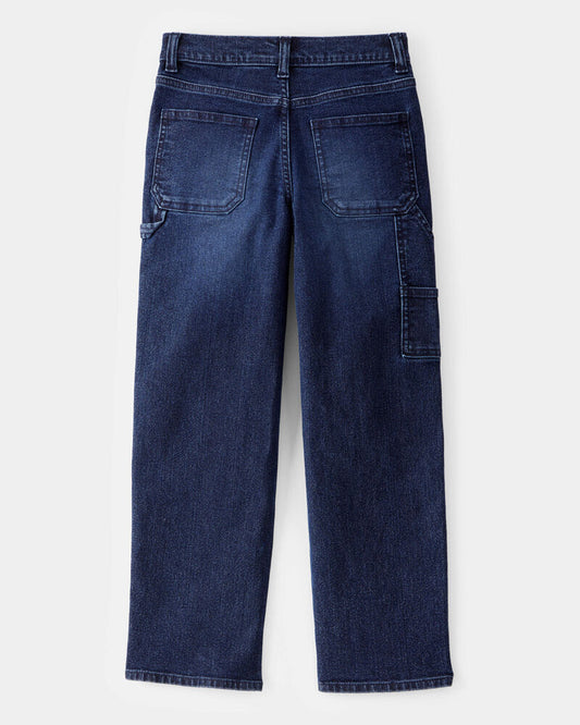 Oshkosh Kid Baggy Iconic Denim Cargo Pants - Indigo Wash