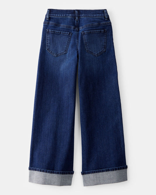 Oshkosh Kid Rigid Baggy Wide Jeans - Dark Wash