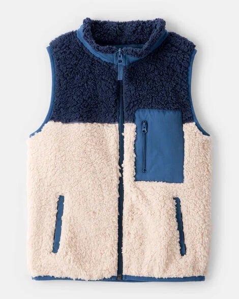 Carter's Boys Sherpa Sleeveless Vest - Blue