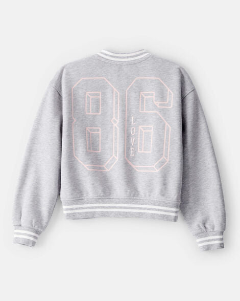 Carter's Kid 1986 Heart Varsity Jacket - Grey