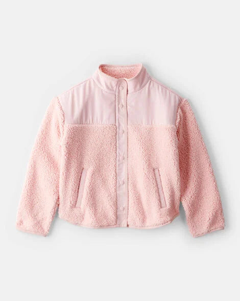 Carter's Girls Long-Sleeve Sherpa Jacket - Pink