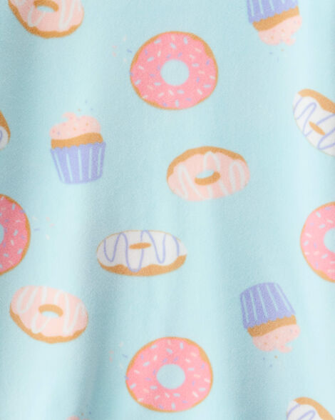 Carter's Girls Donut Print DreamPlush Long-Sleeve Snug Fit 2-Piece Pajamas - Blue