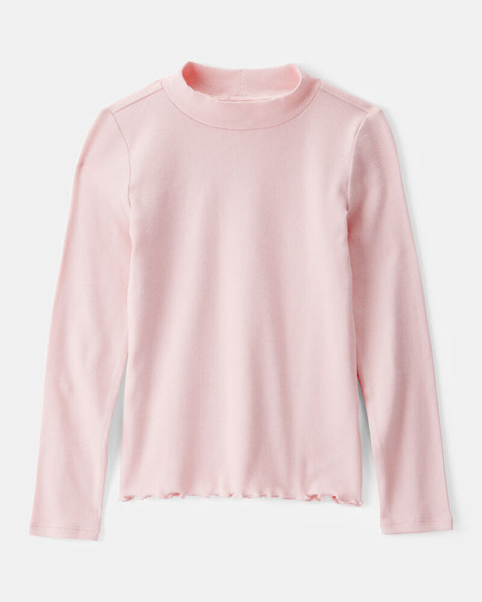 Carter's Kid Mock Neck Long-Sleeve Top - Pink