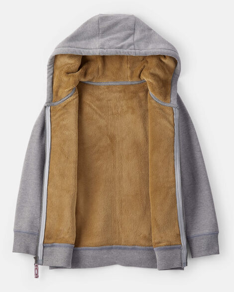 Carter's Boys Long-Sleeve Hooded Zip-Up Jacket - Grey