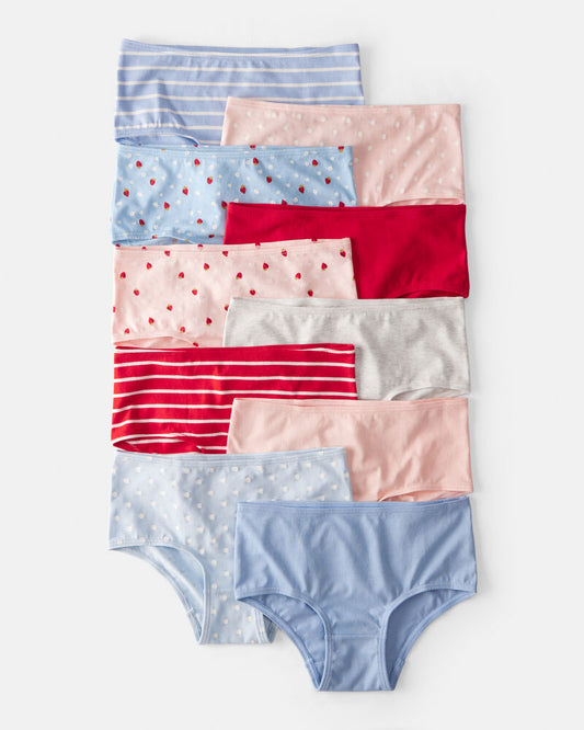 Carter's Girls 10-Pack Strawberry Print Bikini Underwear