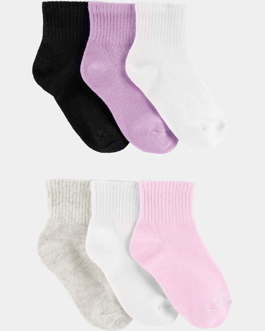 Carter's Girls 6-Pack Crew Socks