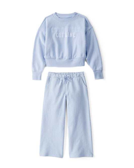 Oshkosh Kid Oversized Graphic Sweatshirt with Drawstring Pants