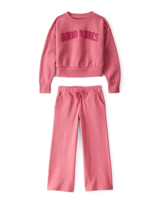 Oshkosh Kid Oversized Graphic Sweatshirt with Drawstring Pants