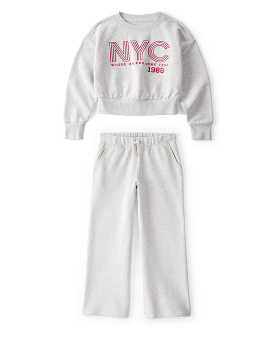 Oshkosh Kid Oversized Graphic Sweatshirt with Drawstring Pants