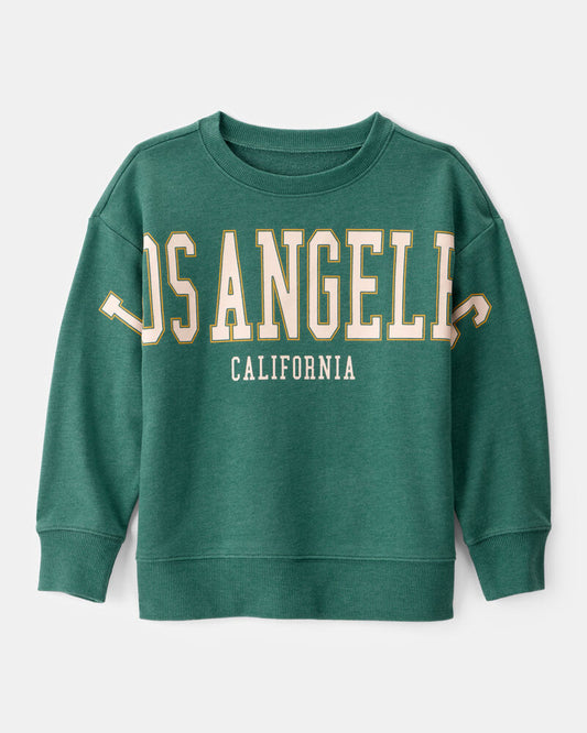 Carter's Boys Los Angeles French Terry Pullover Sweatshirt - Green