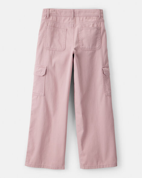 Oshkosh Girls Cotton Wide-Leg Pants - Pink