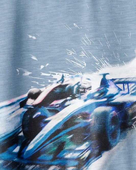 Oshkosh Boys Race Car Cotton Pullover Sweatshirt - Blue