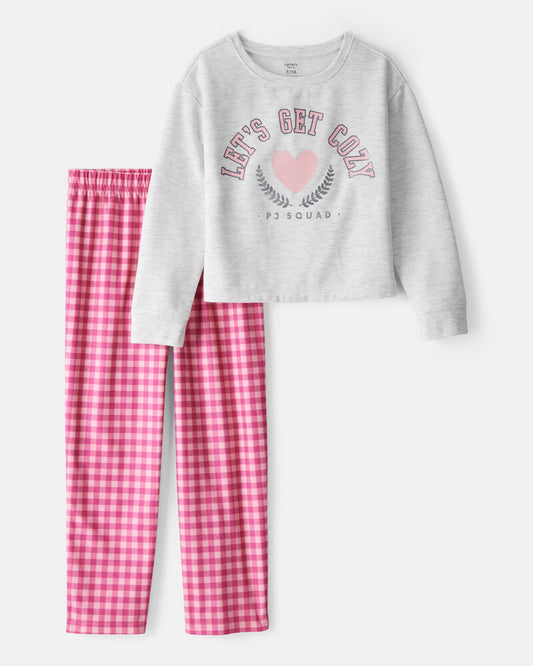 Carter's Girls Heart Fleece Loose Fit 2-Piece Pyjamas